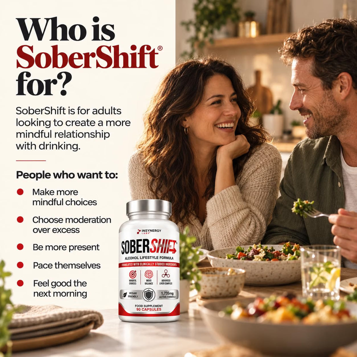 SoberShift 40% Kudzu Root Complex with NAC & L-Theanine – 90 Capsules